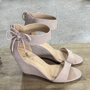 Chinese Laundry Blush Wedge Sandals